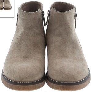 Italeau Gray Suede Booties; Handmade in Italy